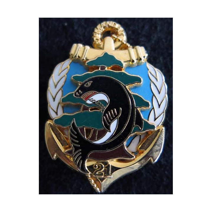 21° RIMA : insigne du 21° régiment d'infanterie de marine au Liban de fabrication Boussemart 2000