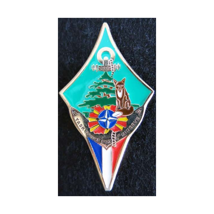OTAN : insigne de la compagnie Minerve de la task force Fox en Macédoine