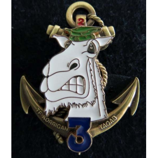 3° RIMA : insigne 2° compagnie du 3° régiment d'infanterie de marine Afghanistan 2009 TF Korrigan