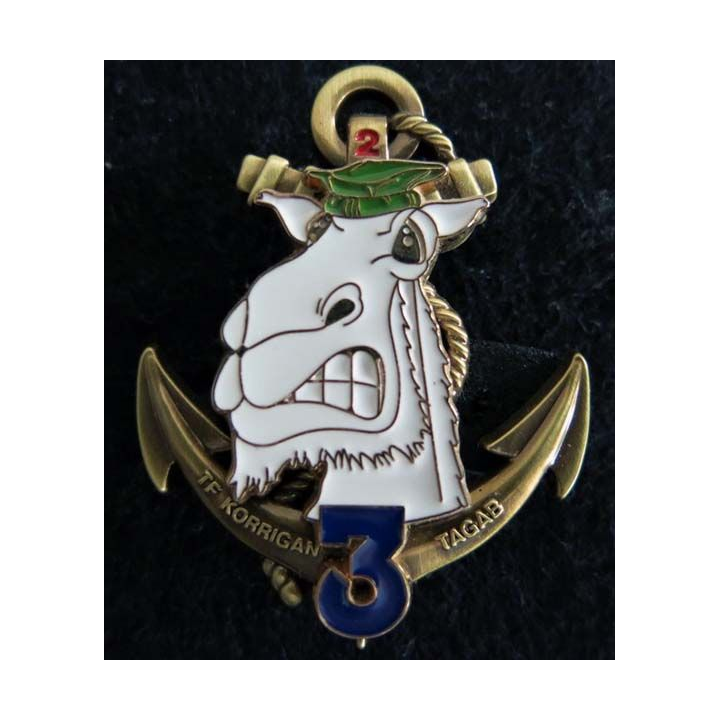 3° RIMA : insigne 2° compagnie du 3° régiment d'infanterie de marine Afghanistan 2009 TF Korrigan