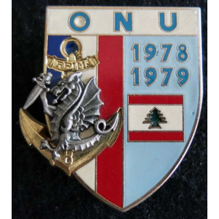 8° RPIMA : insigne du 8° régiment parachutiste d'infanterie de marine ONU 78-79 Delsart