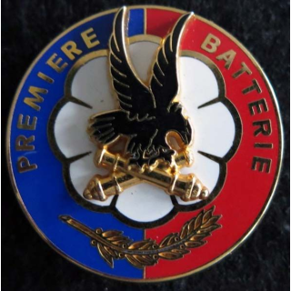 35° RAP : insigne métallique de la 1° batterie du 35° régiment d'artillerie parachutiste de fabrication Boussemart
