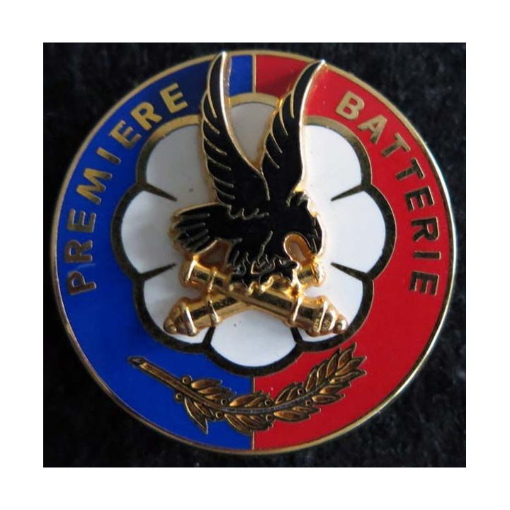 35° RAP : insigne métallique de la 1° batterie du 35° régiment d'artillerie parachutiste de fabrication Boussemart
