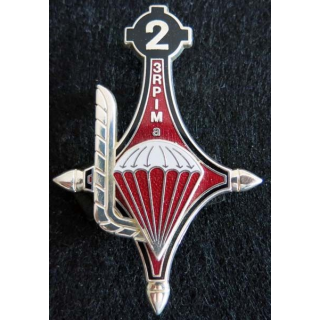 3° RPIMA : insigne de la 2° compagnie du 3° régiment parachutiste d'infanterie de marine de fabrication Boussemart