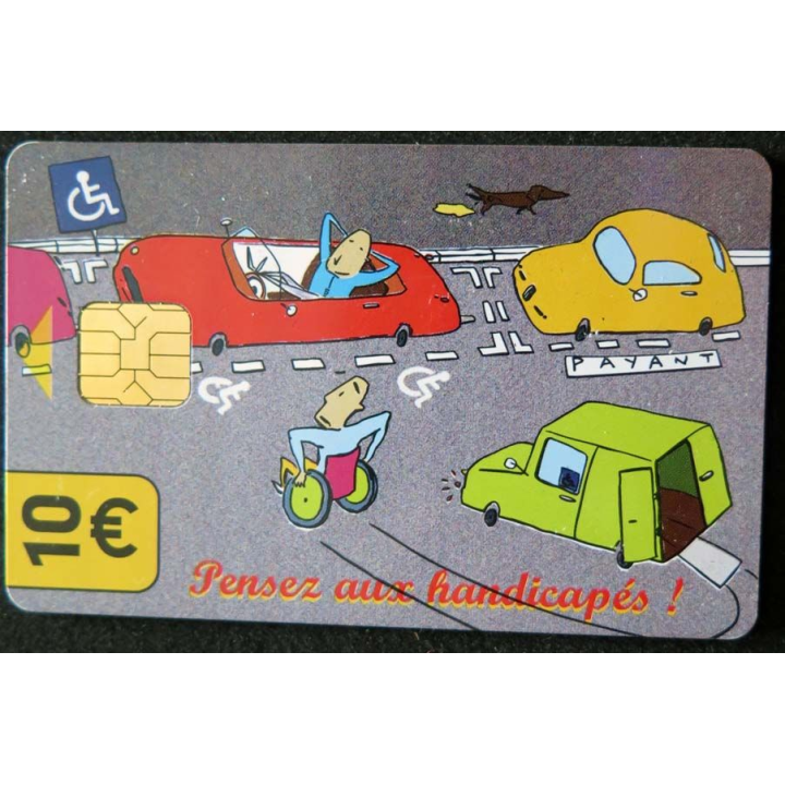 TELECARTE : télécarte pensez aux handicapés 10 € Mairie de Paris