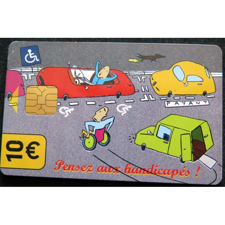 TELECARTE : télécarte pensez aux handicapés 10 € Mairie de Paris