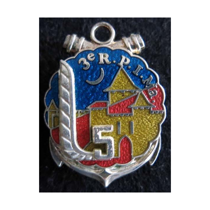 3° RPIMA : insigne métallique de la 5° compagnie du 3° régiment parachutiste d'infanterie de marine  Boussemart