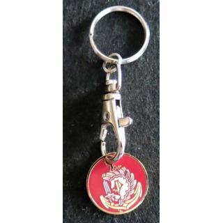 PORTE CLEFS : porte clefs avec jeton représentant l'insigne des RPIMA