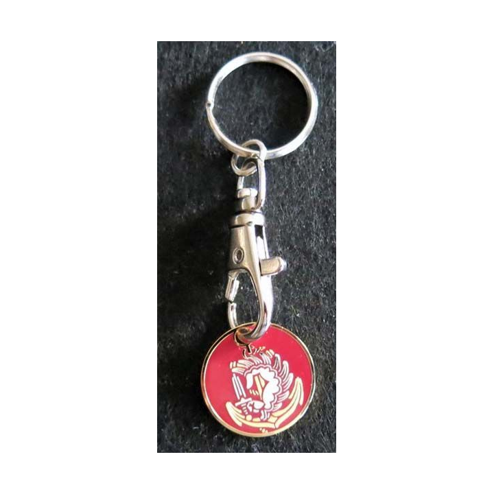 PORTE CLEFS : porte clefs avec jeton représentant l'insigne des RPIMA