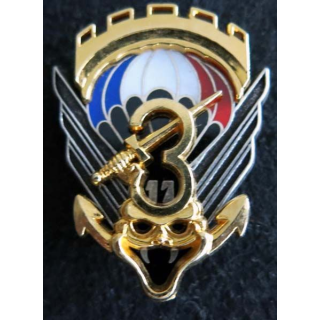 17° RGP : insigne de la 3° compagnie du 17°régiment parachutiste  de fabrication Boussemart