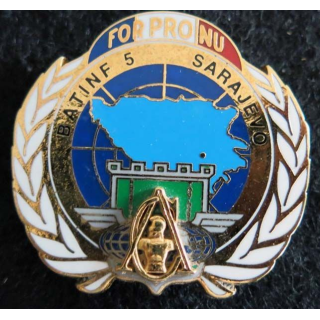 17° RGP : insigne de la compagnie appui du 17°régiment génie parachutiste FORPRONU BATINF 5 Fraisse