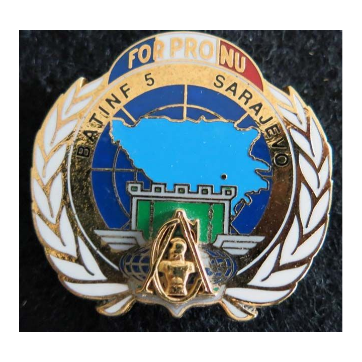 17° RGP : insigne de la compagnie appui du 17°régiment génie parachutiste FORPRONU BATINF 5 Fraisse