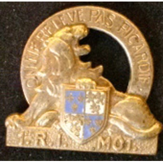 1°RI : 1°RÉGIMENT D'INF ON NE RELÈVE PAS PICARDIE (D 108) ÉMAIL