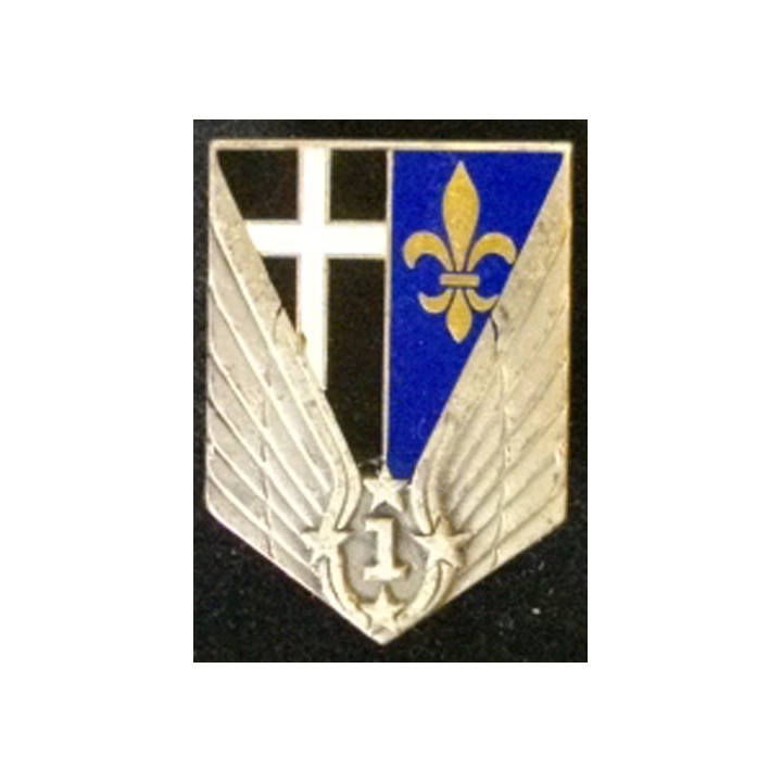 1° RHC : insigne du 1° régiment d'hélicoptères de combat de fabrication Drago G. 2265 épingle avec boléro