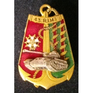 43° RIMA : 43° RÉGIMENT D'INFANTERIE DE MARINE (9 PALMES)