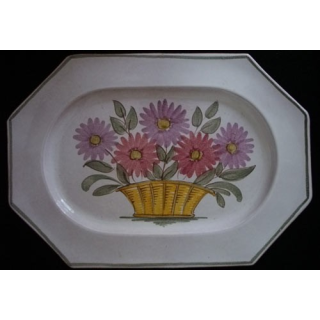 PLAT EN FAÏENCE DE L'ABBAYE NOTRE DAME DU BEC HELLOUIN