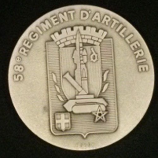 MEDAILLE : 58° RÉGIMENT D'ARTILLERIE