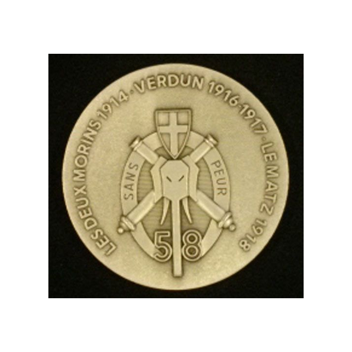 MEDAILLE : 58° RÉGIMENT D'ARTILLERIE