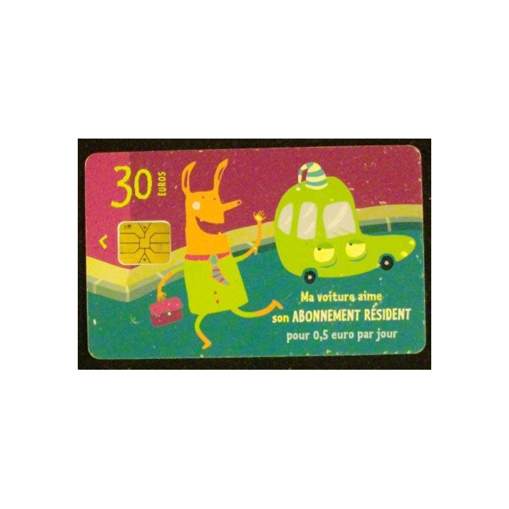 CARTE DE STATIONNEMENT PARIS DE 30  MA VOITURE AIME ...