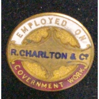 PIN'S DU GOVERNMENT WORK DE R.CHARLTON & C° DES ANNÉES 1950