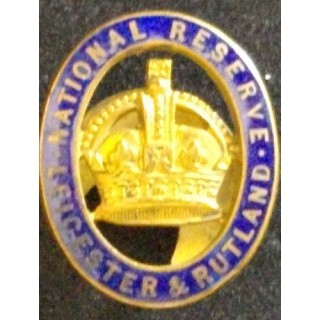 INSIGNE GB NATIONAL RESERVE LEICESTER & RUTLAND J.R Cauni London