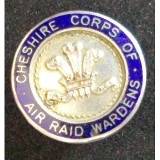 INSIGNE GB DU CHESHIRE CORPS OF AIR RAID WARDENS WW2