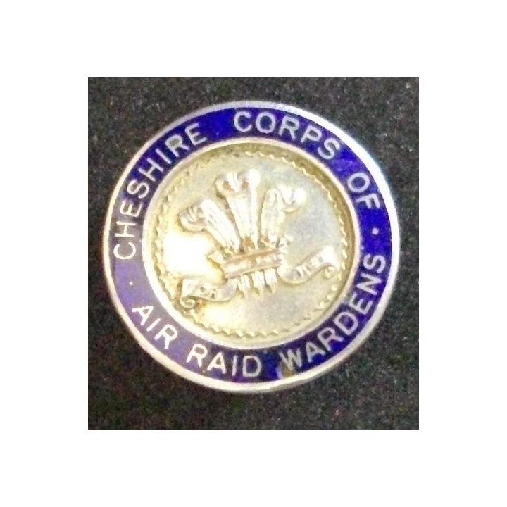 INSIGNE GB DU CHESHIRE CORPS OF AIR RAID WARDENS WW2