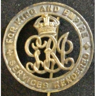 BROCHE ANGLAISE FOR KING AND EMPIRE-SERVICES RENDERED WW1