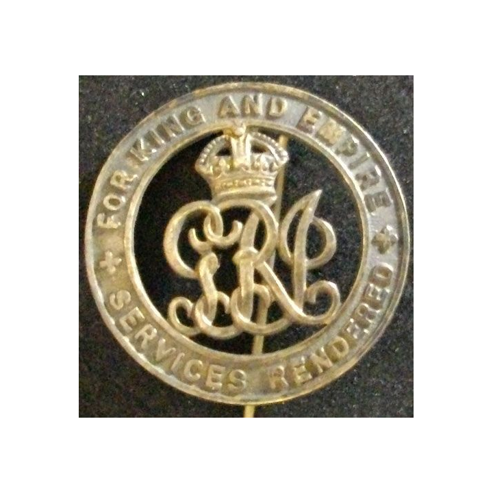 BROCHE ANGLAISE FOR KING AND EMPIRE-SERVICES RENDERED WW1