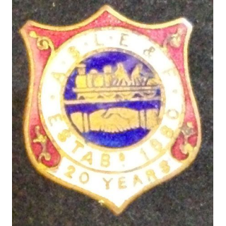PIN'S ASSOCIATED SOCIETY OF LOCOMOTIVE ENGINEERS & FIREMEN