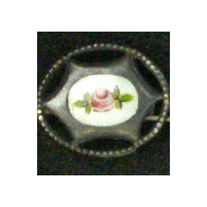 BROCHE ANGLAISE EN ARGENT DE LA ROSE