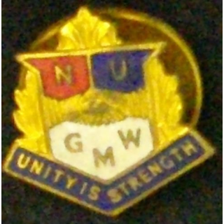 INSIGNE GB NATIONAL UNION GMW UNITY IS STRENGTH