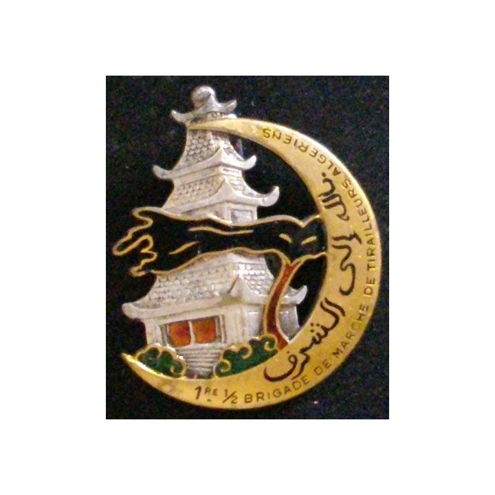 1°DEMI BRIGADE DE MARCHE TIRAILLEURS ALGÉRIENS PAGODE ARGENT
