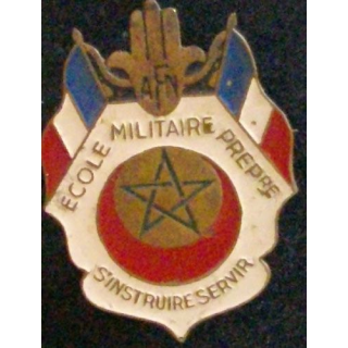 ÉCOLE MILITAIRE PRÉPARATOIRE AFRIQUE DU NORD EN MÉTAL PEINT