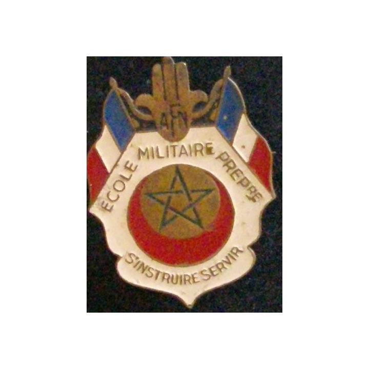 ÉCOLE MILITAIRE PRÉPARATOIRE AFRIQUE DU NORD EN MÉTAL PEINT