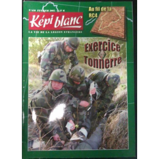 KÉPI BLANC : N° 630 FÉVRIER 2002 (EXERCICE TONNERRE)