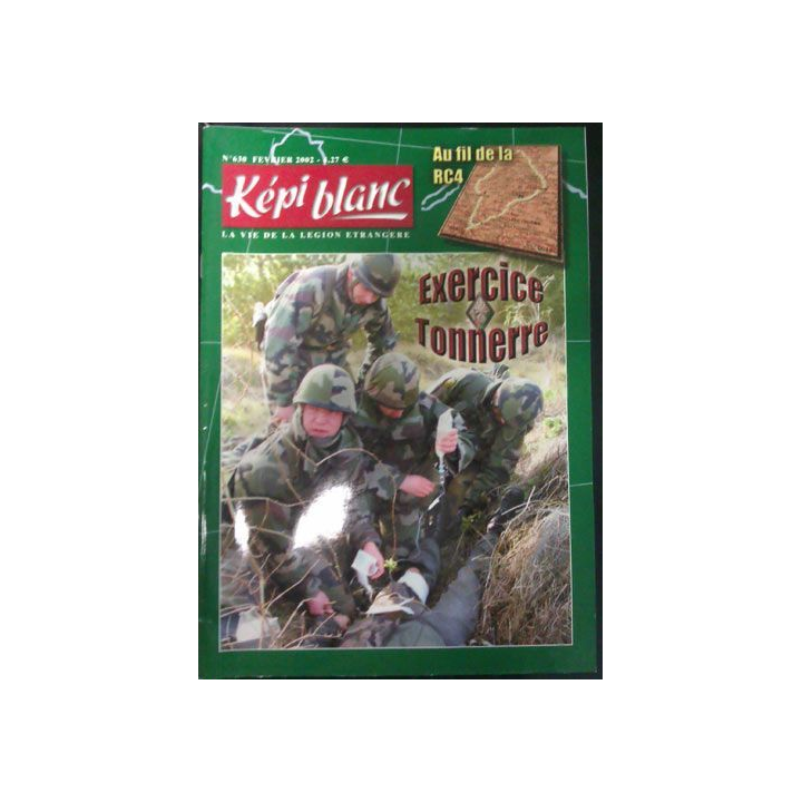 KÉPI BLANC : N° 630 FÉVRIER 2002 (EXERCICE TONNERRE)