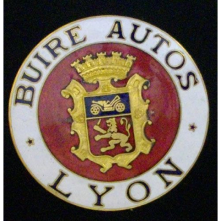 PLAQUE ÉMAILLÉE AUTOMOBILE : BUIRE AUTOS LYON