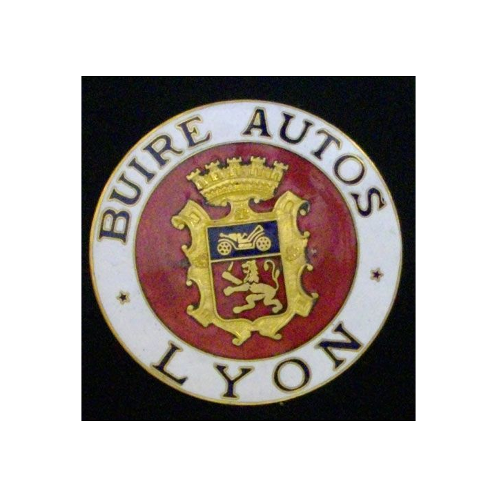 PLAQUE ÉMAILLÉE AUTOMOBILE : BUIRE AUTOS LYON