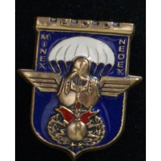 17° RGP : EOD MINEX NEDEX du 17° régiment du génie parachutiste en bronze massif boléro rond