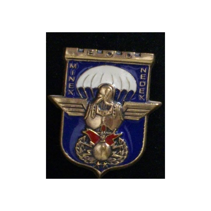 17° RGP : EOD MINEX NEDEX du 17° régiment du génie parachutiste en bronze massif boléro rond