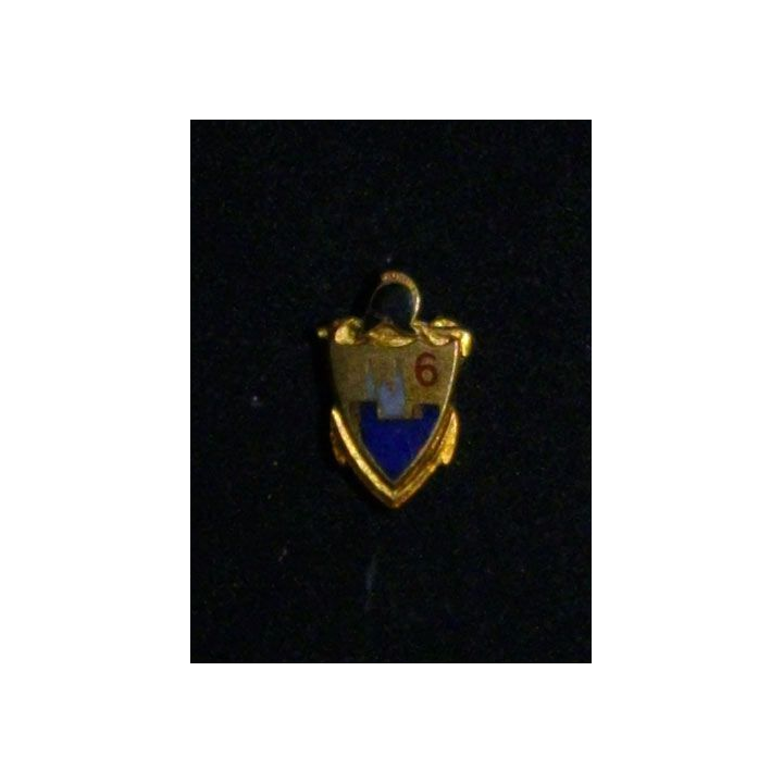 6° RG : 6° RÉGIMENT DU GÉNIE (MINIATURE ÉMAILLÉE HAUTEUR 19 mm)