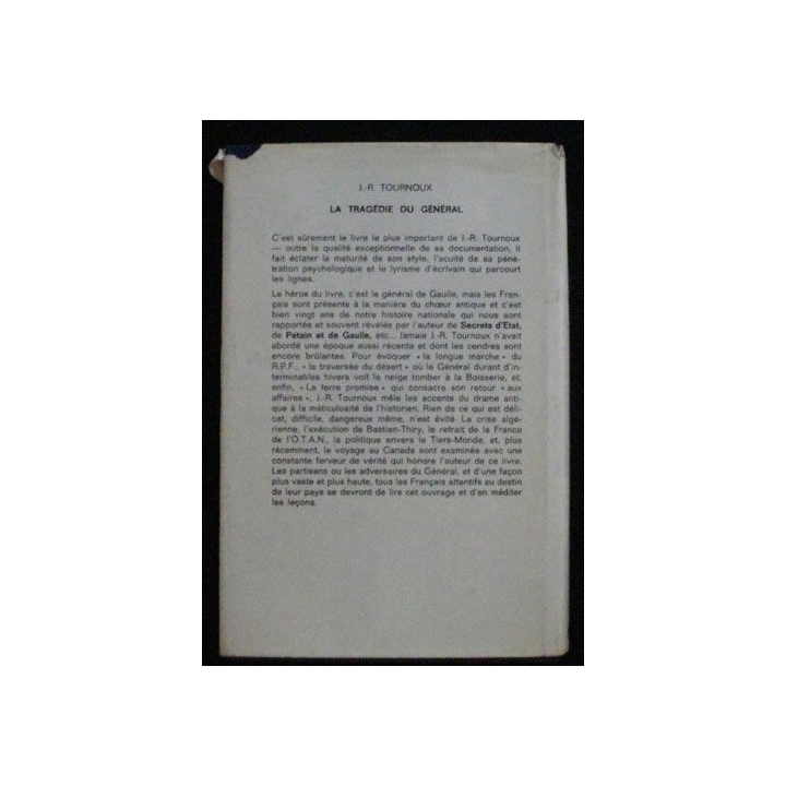 La tragédie du Général de J.-R. Tournoux aux éditions Plon