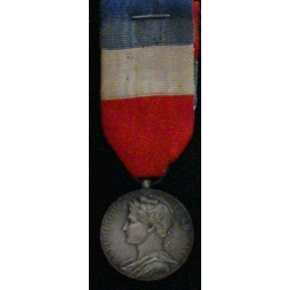 FRANCE : MÉDAILLE DU TRAVAIL DE L'INDUSTRIE EN ARGENT 1925