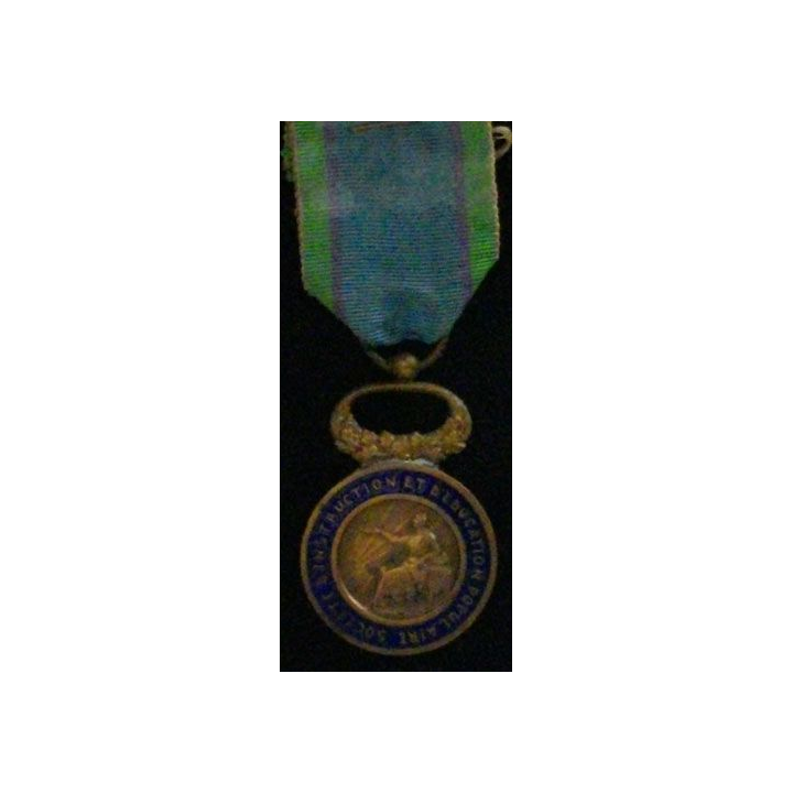 FRANCE : MÉDAILLE DE LA SOCIÉTÉ D'INSTRUCTION ET D'EDUCATION