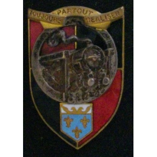 5° RG : 5° RÉGIMENT DU GÉNIE (2 PIÈCES ABP ) ÉMAIL BOUT ATT CASSÉE