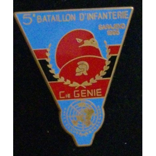 34° RG : COMPAGNIE DU GÉNIE DU 5° BON D'INF SARAJEVO 1995