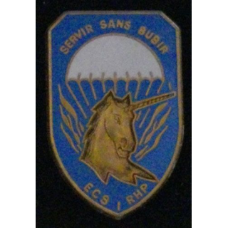 1° RHP : 1° RÉGIMENT DE HUSSARDS PARA ECS LICORNE GRAVÉE