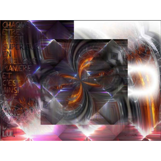 IMAGE ORIGINALE CRÉÉE PAR ORDINATEUR : CHAQUE ÊTRE (40 x 30 cm)