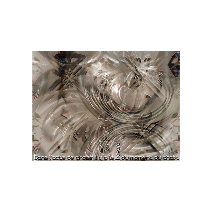 IMAGE ORIGINALE CRÉÉE PAR ORDINATEUR : LE HASARD (40 x 30 cm)